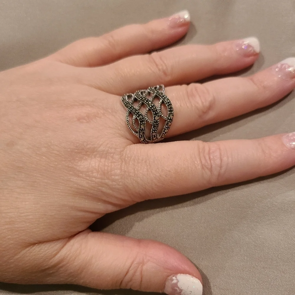 Marcasite Sterling silver ring